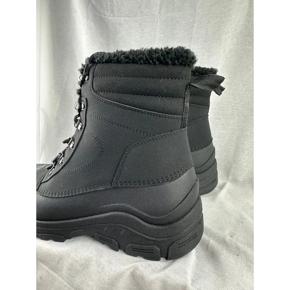 All in‎ Motion Mens Black Winter Snow Boots Thermolite EcoMade Insulated Size 11